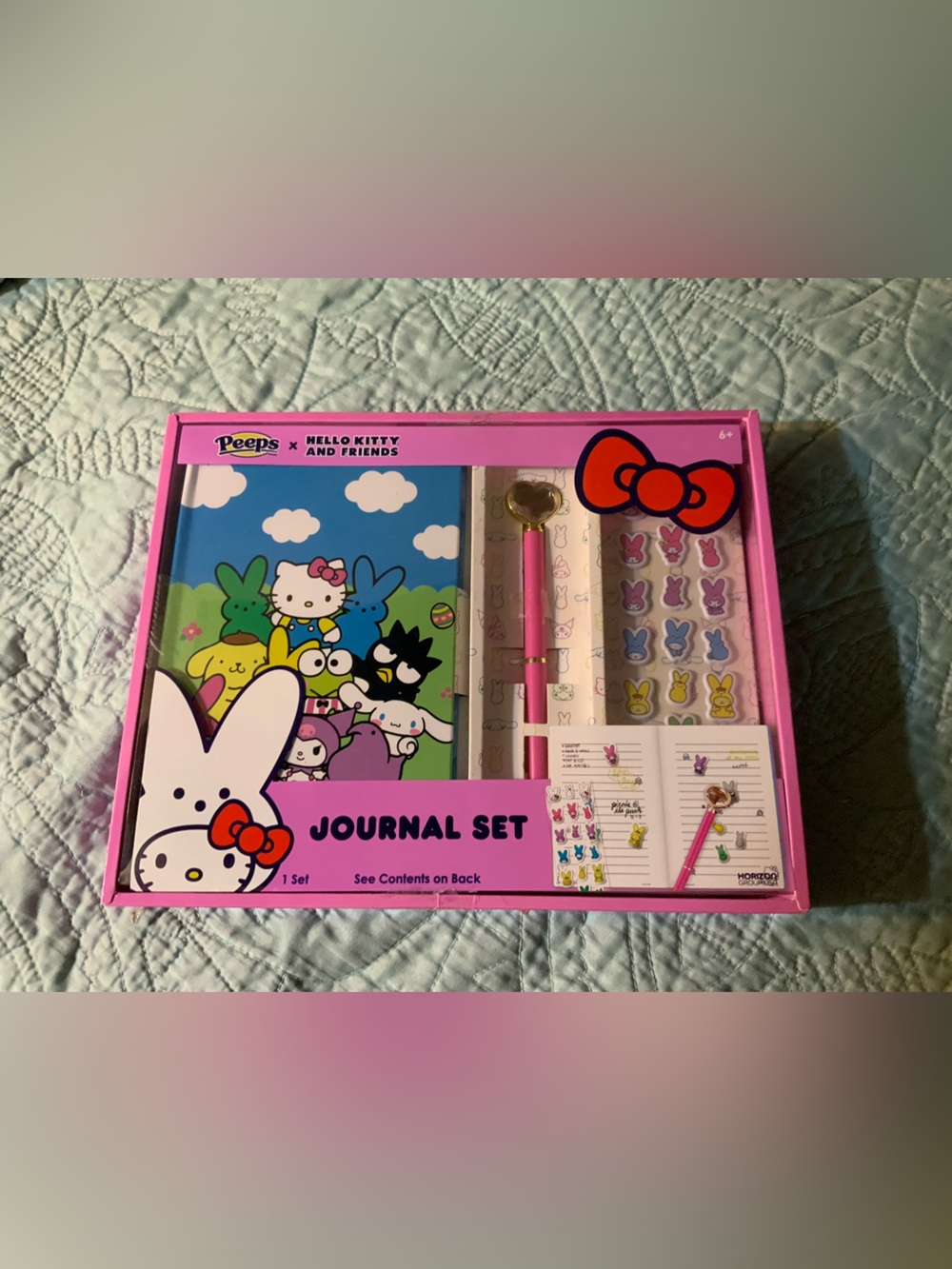 Hello Kitty Pink Journal Set with Multicolor Accents